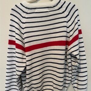 St. John’s Bay Sweater with Red Accent